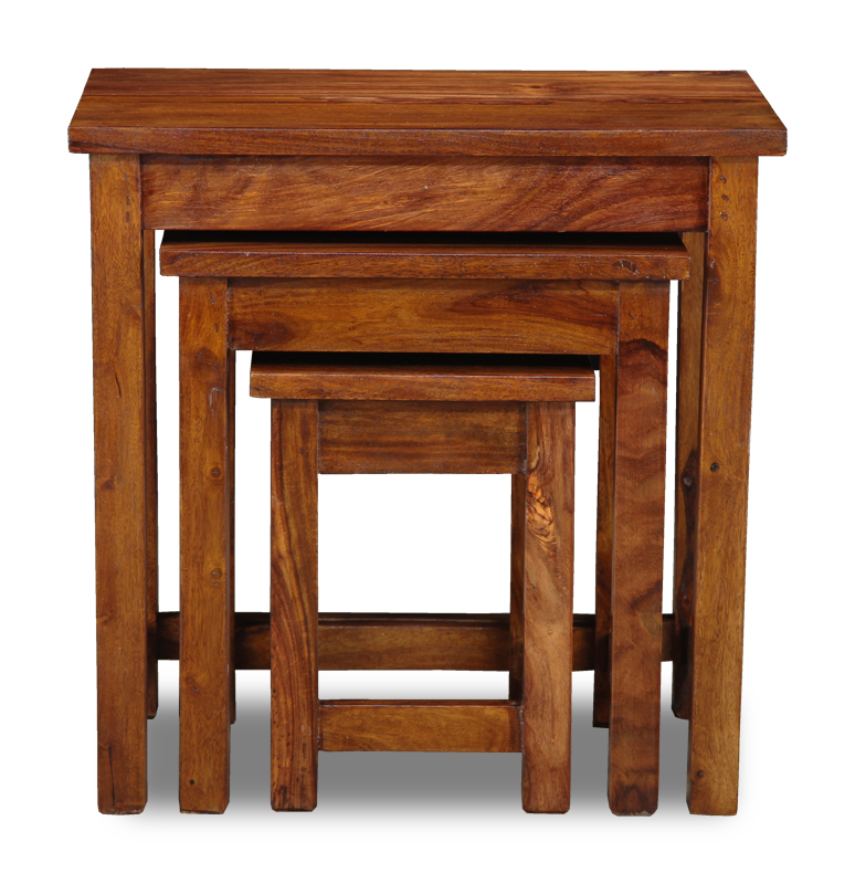 CUBE SHEESHAM FURNITURE NEST OF 3 TABLES (C33) 5060312350694 eBay