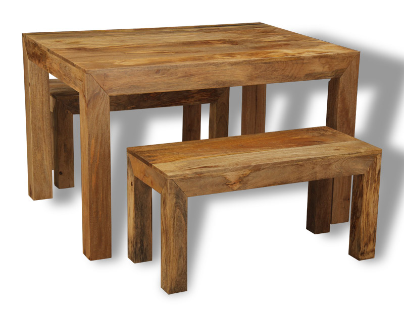 Dakota Furniture Mango Dining Table 2 Benches 47l 261l