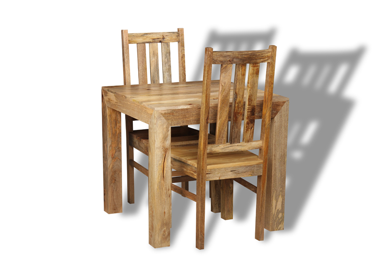 Dakota Light Solid Mango 80cm Dining Table And 2 Chairs Item Specifics