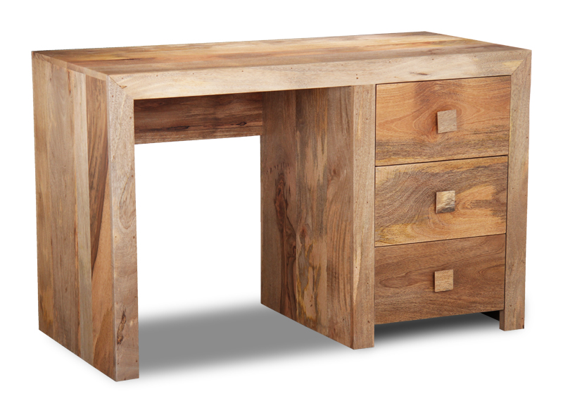 Dakota Furniture Solid Mango 3 Drawer Desk 50l 5060312352308 Ebay
