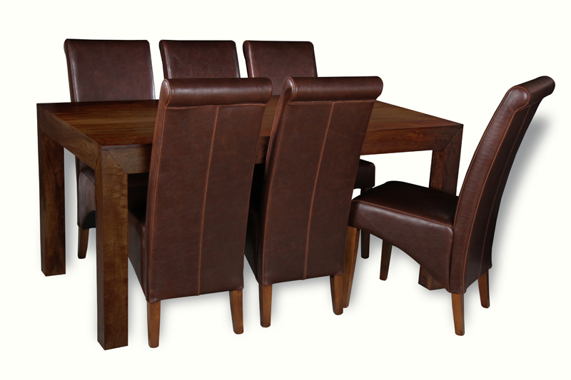 Dakota 180cm Dining Table And 6 Leather Chairs Choose From 3 Styles Details About Dakota 180cm Dining Table And 6 Leather Chairs Choose From 3 Styles 31n