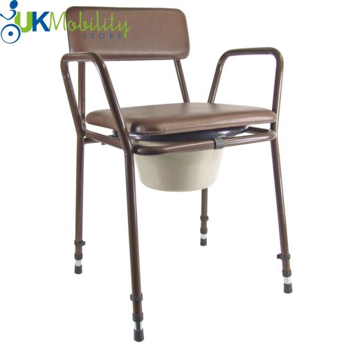 Details About Essex Compact Height Adjustable Bathroom Bedroom Commode Chair Stackable Toilet