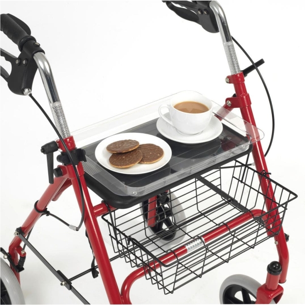 Lightweight Walking Frame 4 Wheel Rollator Walker Mobility Aid Tray + Seat 5060266846335 | eBay